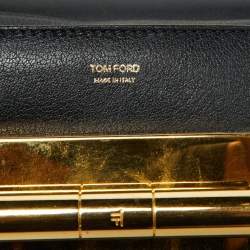 Tom Ford Black Leather Natalia Convertible Clutch