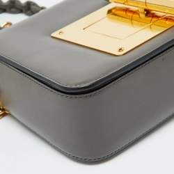 Tom Ford Grey Leather Small Chain Natalia Shoulder Bag