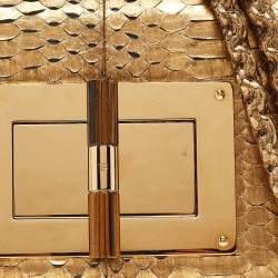 Tom Ford Gold Python Small Chain Natalia Shoulder Bag