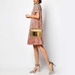 Tom Ford Gold Python Small Chain Natalia Shoulder Bag