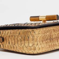 Tom Ford Gold Python Small Chain Natalia Shoulder Bag