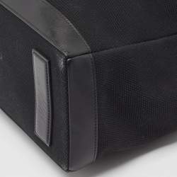 Pre Owned Tom Ford Black Canvas and Leather T Screw Tote