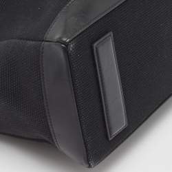 Pre Owned Tom Ford Black Canvas and Leather T Screw Tote