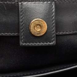 Pre Owned Tom Ford Black Canvas and Leather T Screw Tote