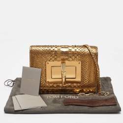 Tom Ford Gold Python Natalia Wallet On Chain