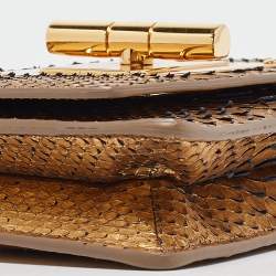 Tom Ford Gold Python Natalia Wallet On Chain