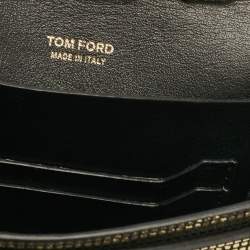 Tom Ford Gold Suede TF Flap Chain Clutch