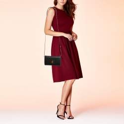 Pre Owned Tom Ford Black Leather Natalia Clutch Bag