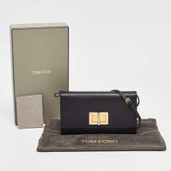 Pre Owned Tom Ford Black Leather Natalia Clutch Bag