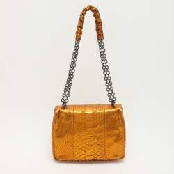 Tom Ford Gold Python Natalia Chain Shoulder Bag