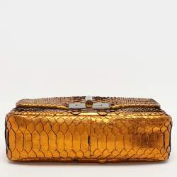 Tom Ford Gold Python Natalia Chain Shoulder Bag