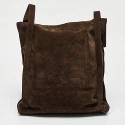 Tom Ford Brown Suede Alix Convertible Tote Backpack