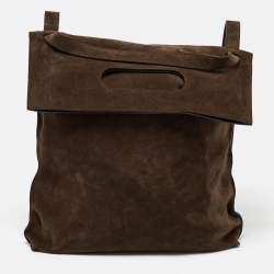 Tom Ford Brown Suede Alix Convertible Tote Backpack
