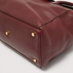 Tom Ford Dark Red Leather Turn-Lock Natalia Tote