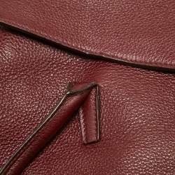 Tom Ford Dark Red Leather Turn-Lock Natalia Tote