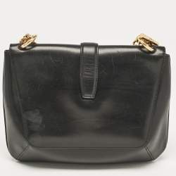 Tom Ford Black Leather Tara Chain Shoulder Bag