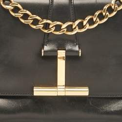 Tom Ford Black Leather Tara Chain Shoulder Bag