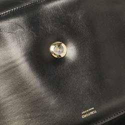 Tom Ford Black Leather Tara Chain Shoulder Bag