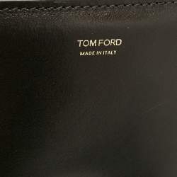 Tom Ford Black Leather Tara Chain Shoulder Bag