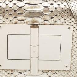 Pre Owned Tom Ford Silver Python Small Natalia Crossbody Bag