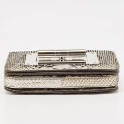 Pre Owned Tom Ford Silver Python Small Natalia Crossbody Bag