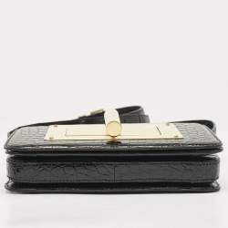 Tom Ford Black Shine Alligator Small Natalia Crossbody Bag