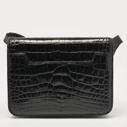 Tom Ford Black Shine Alligator Small Natalia Crossbody Bag