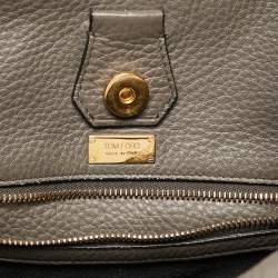 Tom Ford Grey Leather Alix Shoulder Bag