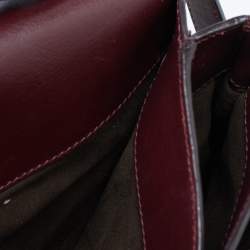 Pre Owned Tom Ford Burgundy Leather Small Natalia Crossbody Bag