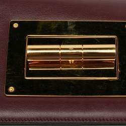 Pre Owned Tom Ford Burgundy Leather Small Natalia Crossbody Bag