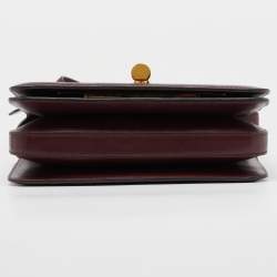 Pre Owned Tom Ford Burgundy Leather Small Natalia Crossbody Bag