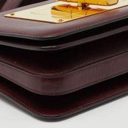 Pre Owned Tom Ford Burgundy Leather Small Natalia Crossbody Bag