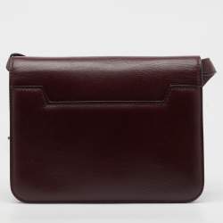 Pre Owned Tom Ford Burgundy Leather Small Natalia Crossbody Bag