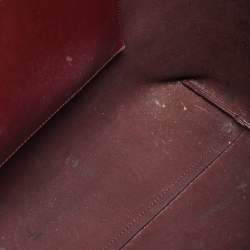 Tom Ford Burgundy Leather Small T Tote