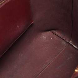 Tom Ford Burgundy Leather Small T Tote