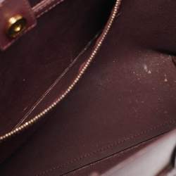 Tom Ford Burgundy Leather Small T Tote