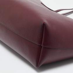 Tom Ford Burgundy Leather Small T Tote