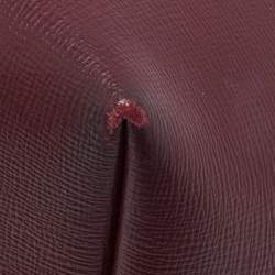 Tom Ford Burgundy Leather Small T Tote