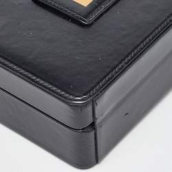Tom Ford Black Leather Box Shoulder Bag