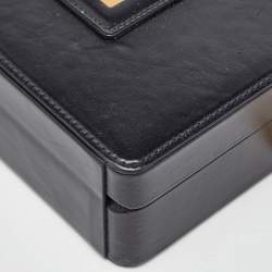 Tom Ford Black Leather Box Shoulder Bag