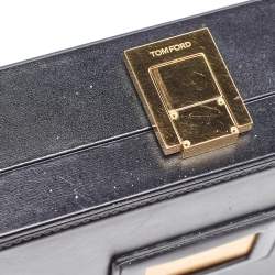 Tom Ford Black Leather Box Shoulder Bag