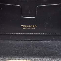 Tom Ford Black Leather Box Shoulder Bag