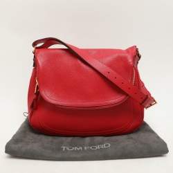 Tom Ford Red Leather Jennifer Shoulder Bag