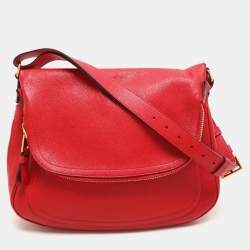Tom Ford Red Leather Jennifer Shoulder Bag