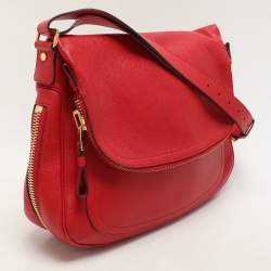 Tom Ford Red Leather Jennifer Shoulder Bag