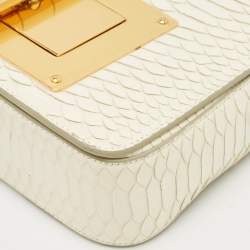 Tom Ford White Python Medium Natalia Shoulder Bag