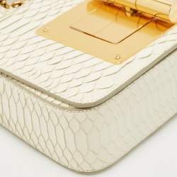 Tom Ford White Python Medium Natalia Shoulder Bag
