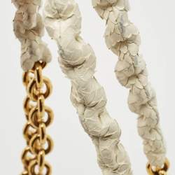 Tom Ford White Python Medium Natalia Shoulder Bag