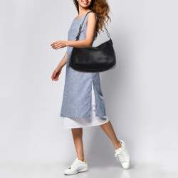 Tom Ford Black Leather Zip Around Shoulder Bag