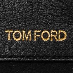 Tom Ford Black Leather Zip Around Shoulder Bag